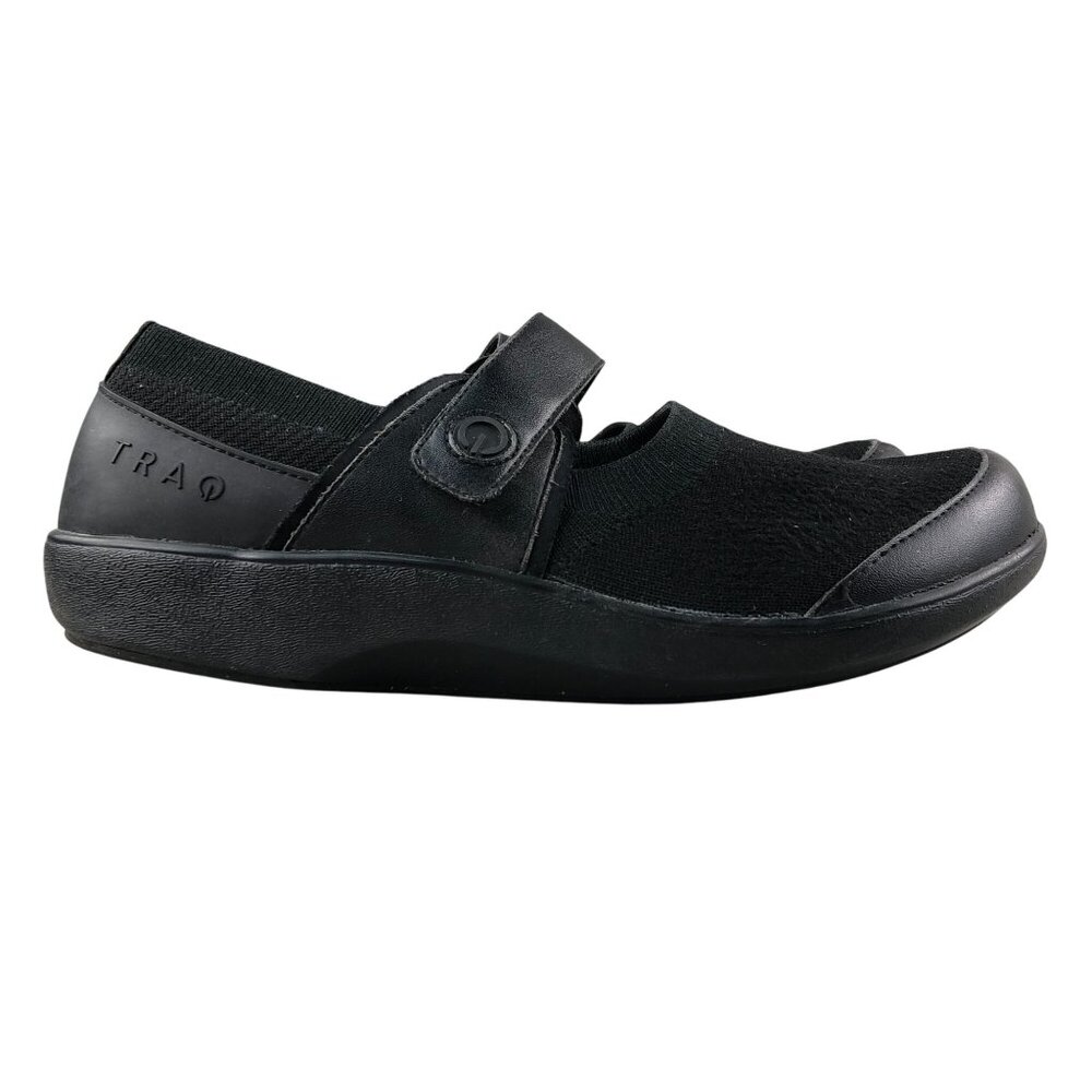 Alegria Women's Size 40 (9.5/10) Qutie Black Fabric Closed Toe Mary Jane Shoes